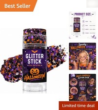 Halloween Glitter Stick - Bold Color for Face, Body  Hair Design - 4.06 Oz