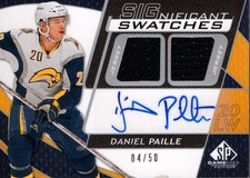 2008-09 SP Game Used SIGnificant Swatches SSDP Daniel Paille Auto Jersey /50 HKY