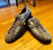 Prada Brown Tan Leather Suede Loafer Driving Mens Shoe US 10 Uk 9 Italian Dress