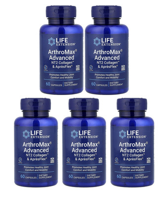 Life Extension ArthroMax Advanced with NT2 Collagen AprèsFlex 5X60Caps Boswellia
