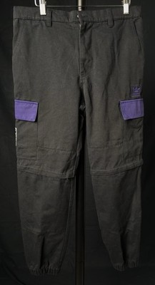 adidas Skateboarding x Hardies Cargo Hose Schwarz/Lila   Gr. 32
