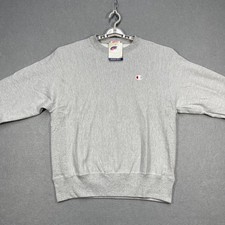 Champion Reverse Weave Sweatshirt Mens Medium Grey Crewneck Loose Fit Retro