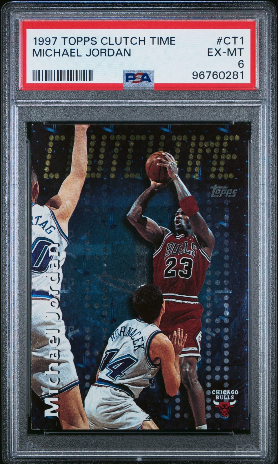 Michael Jordan 1997 Topps Clutch Time #CT1 PSA 6 Chicago Bulls Insert HOF