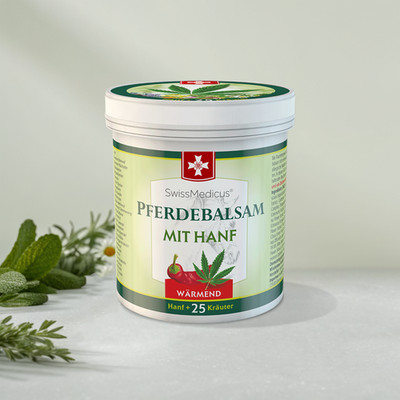 SwissMedicus Pferdebalsam wärmend mit Hanf 75/250/500 ml Kräuterbalsam