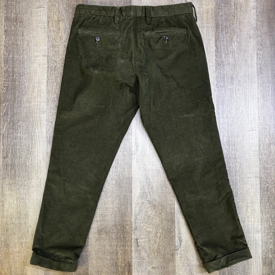Pantalones de vestir Lands' End de pana verde 32 para hombre Foto 2 de 4
