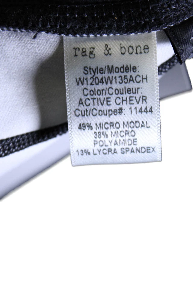 Leggings deportivos elásticos con estampado de chevron Rag & Bone para mujer negros talla S Foto 4 de 4