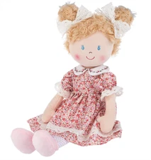 Ganz Beatrice Plush Stuffed Toy Rag Doll with Blond Hair, 20 inches