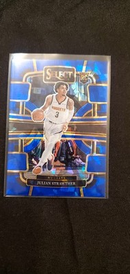 2023-24 Panini Select - Concourse Julian Strawther #78 Blue Cracked Ice Prizm.E
