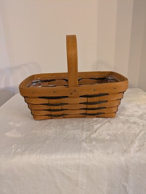 Longaberger Woven Traditions Chore Basket 12.5 x8.5  Year 1995 2with Protector 
