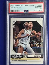 Graded 2024 Panini Instant WNBA Angel Reese #102 RC Basketball Card PSA 10 GEM