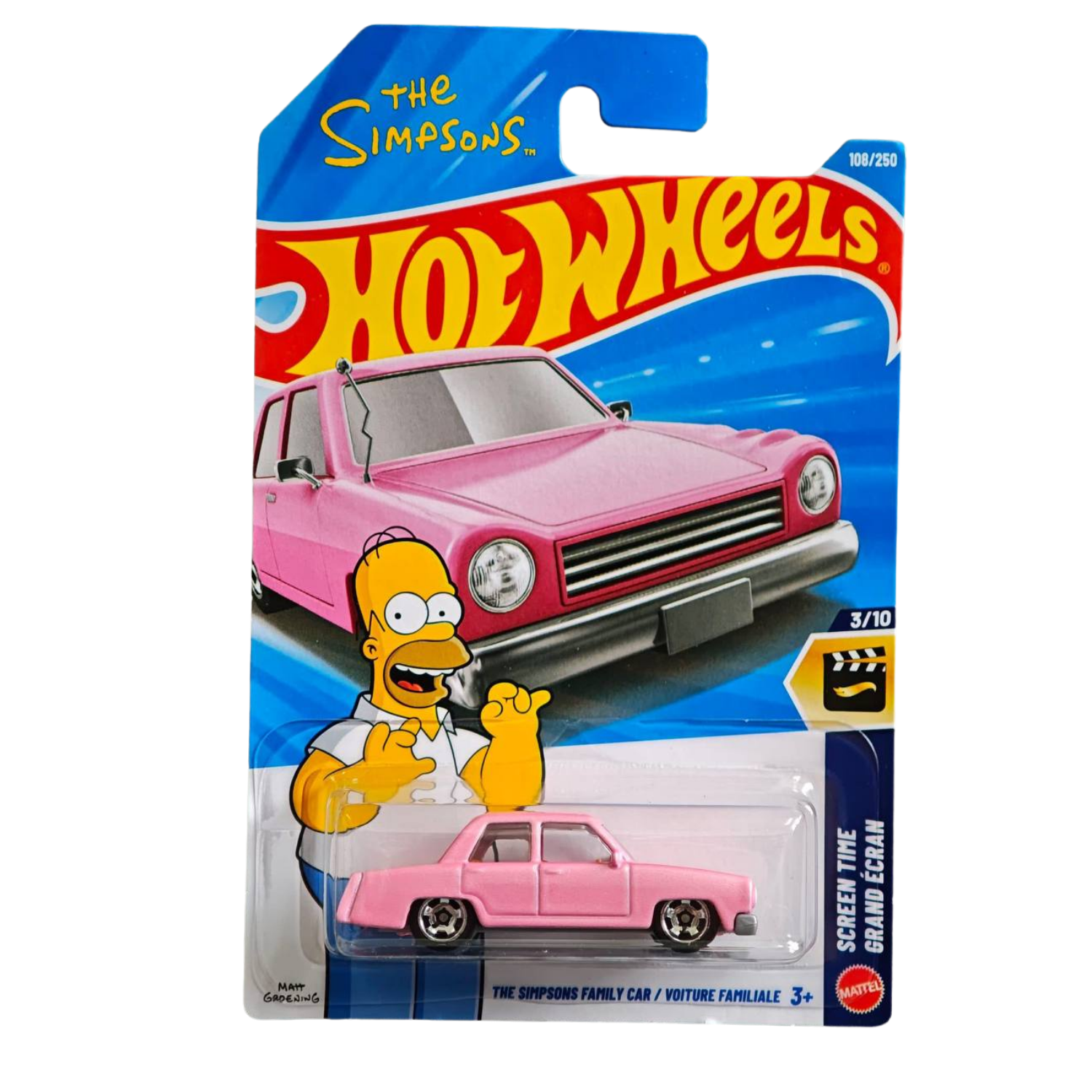 Hot Wheels 2026 Case E THE SIMPSONS FAMILY CAR Pink Sedan | HW Screen Time