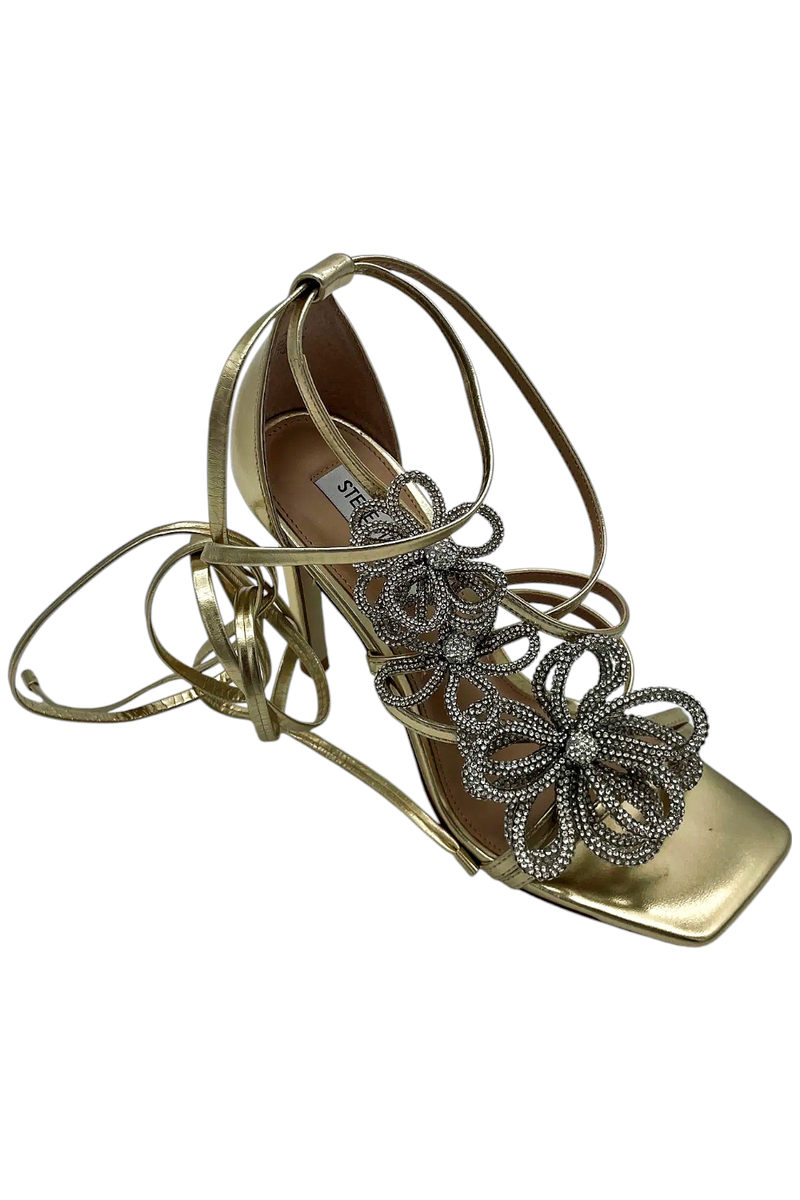 Steve Madden Women's Unleashed Heeled Sandal - Embellished Flower Strap