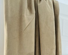Velvet Finish Lined Caramel Coloured Curtains 78” (198cm) W X 90” (229cm) L