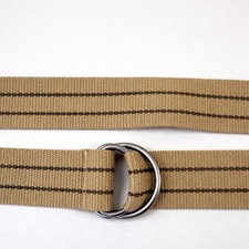 Khaki Beige D-Ring Canvas Belt Military Gorpcore Industrial Streetwear