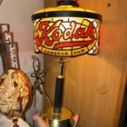 VINTAGE "KODAK CAMERAS AND FILM" LAMP FAUX GLASS RESIN SHADE TIFFANY STYLE 17"