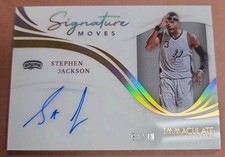 2020-21 Panini Immaculate Signature Moves Stephen Jackson Auto /99 Spurs