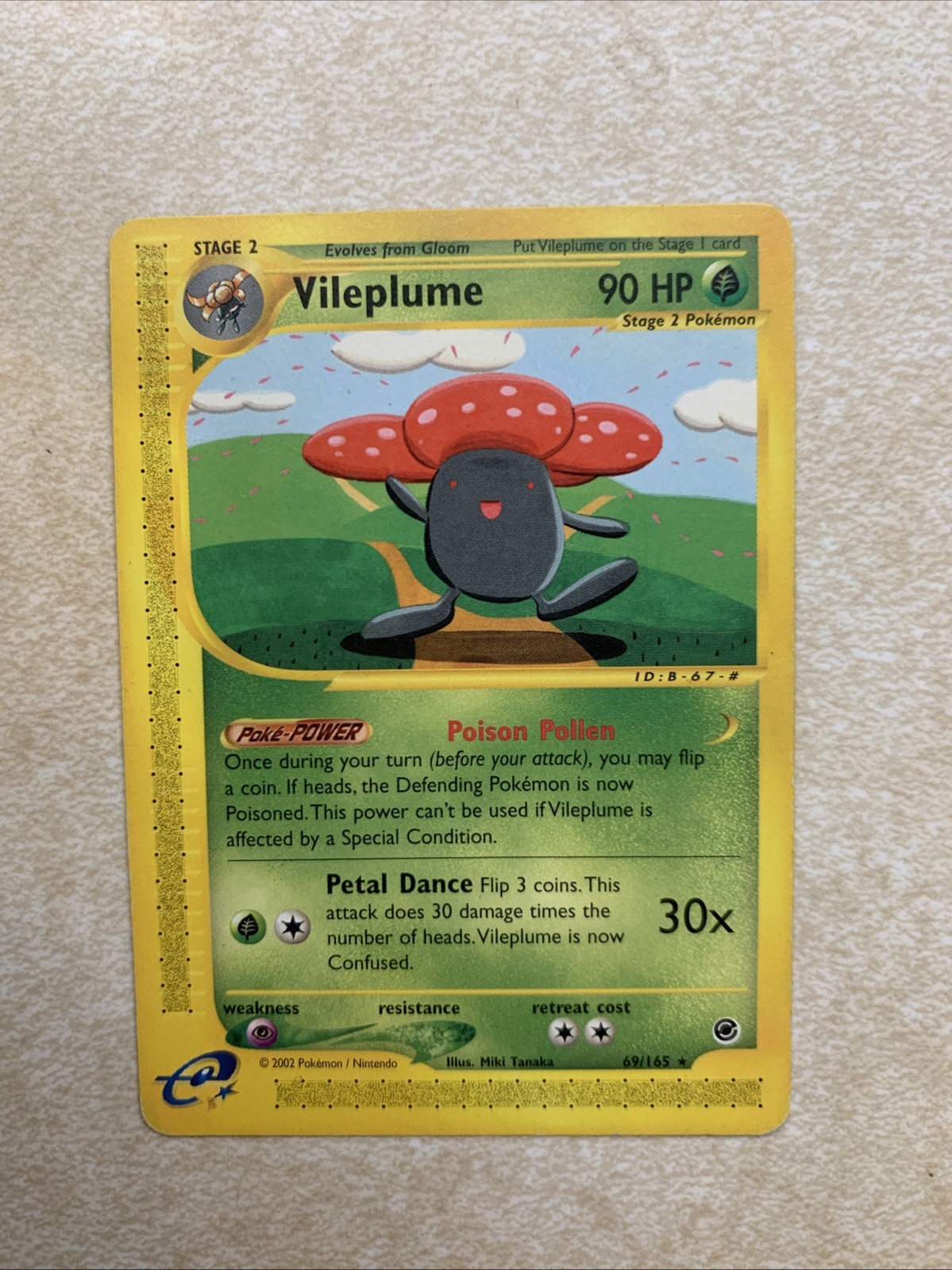 Pokemon TCG Vileplume 69/165 Expedition E Reader Series Vintage Card 2002