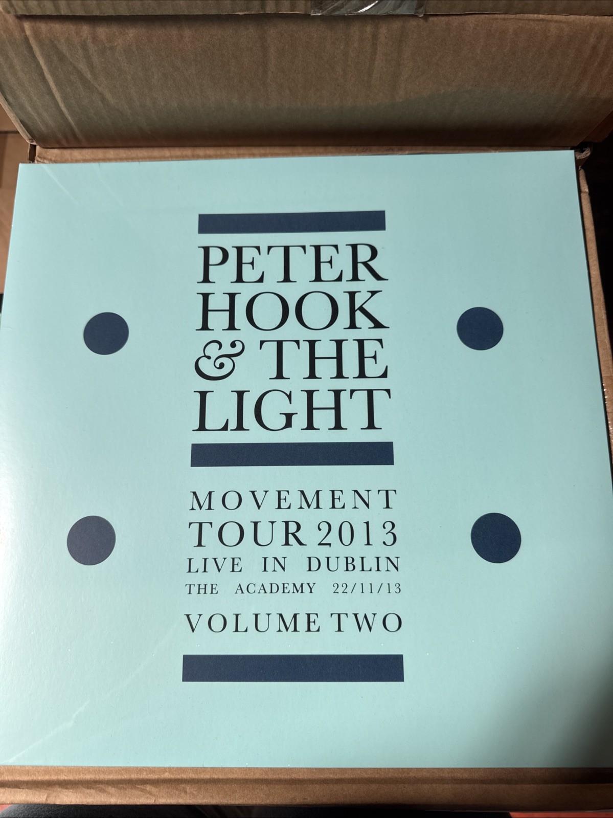PETER HOOK & THE LIGHT MOVEMENT TOUR LIVE DUBLIN 2013 VOL 2 NEW WHITE VINYL
