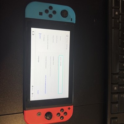 Nintendo Switch Handheld Console - Neon Blue Red JoyCons - Read