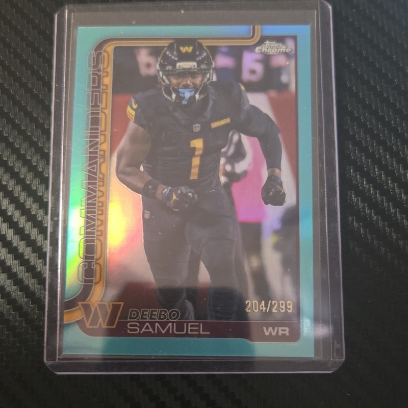 Topps 2025 Topps Chrome Deebo Samuel Washington Commanders #294 Teal /299