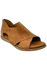 Sofft Women's Evonne Wrapped Leather Sandals Smoke Suede Brown