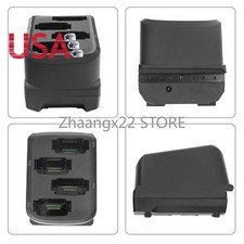 US 4-Bay Battery Charger Cradle Charging Base Kit for Zebra MC9300 MC930B MC930P