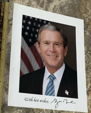George W. Bush Signed 10” Photo – 43rd U.S. President – With Best Wishes 