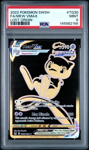 2022 POKEMON SWORD & SHIELD LOST ORIGIN #TG30 FULL ART/MEW VMAX PSA 9