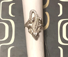 Vintage STERLING SILVER SNAKE ring s.- 10.  AH23