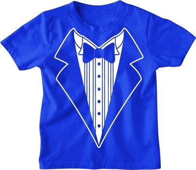 Kids Funny Tuxedo Tee T-Shirt Boys & Girls Formal Tux Tee Youth NYC Souvenir