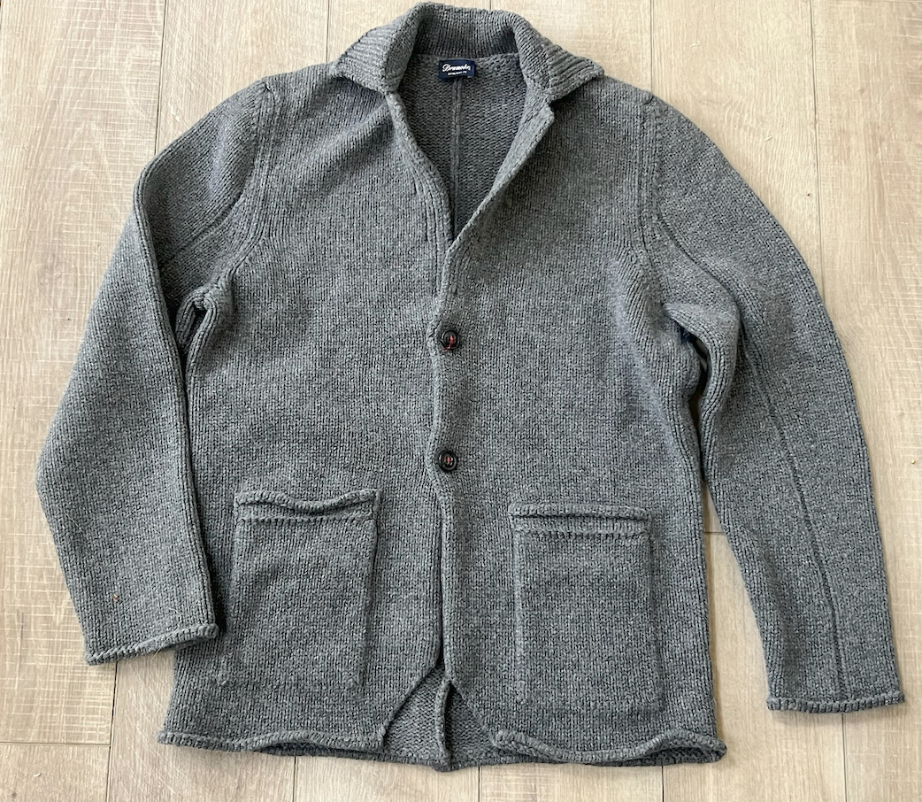 Drumohr Lowgauge Gray Knit Jacket Itary製