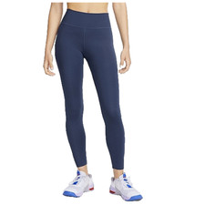 Image of Nike One Luxe Women's Leggings Navy w/Printed Words DO6219-410 Size Small $110