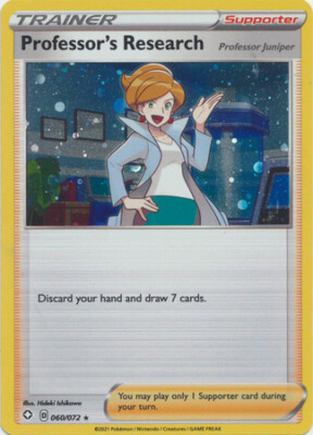 PROFESSOR'S RESEARCH 060/072 SHINING FATES POKEMON PROMO (COSMOS HOLO, NM)