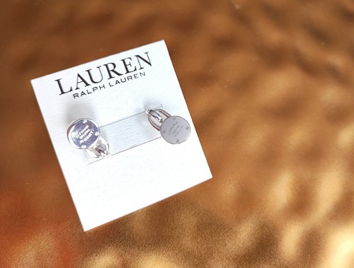 ✨LAUREN RALPH LAUREN Ohrringe Logo silberfarben Vorhängeschloss✨ - Bild 6 von 8