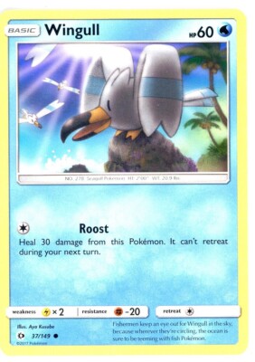 Wingull 37/149 Sm Base Set Regular