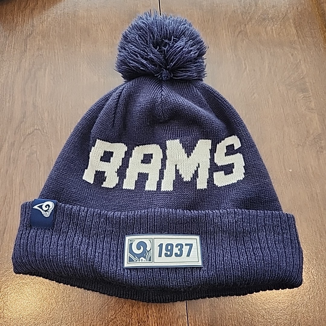 NFL NEW ERA Los Angeles RAMS Winter Beanie Hat (Adult, One Size Fits Most)