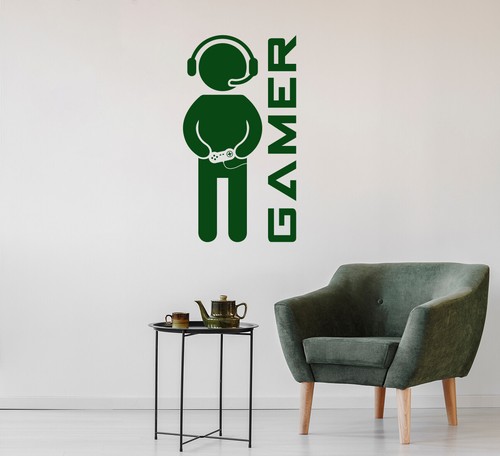 Computer Gamer – Gaming Kids Bedroom PC Xbox PS Wall Art Vinyl Decal Sticker - Picture 64 of 126