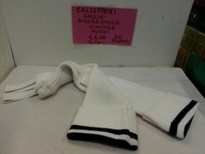 Calzettoni Calcio con staffa taglia unica  Bianco Seb Sport Vintage