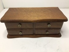 Vintage Wooden Jewelry Box w/drawer