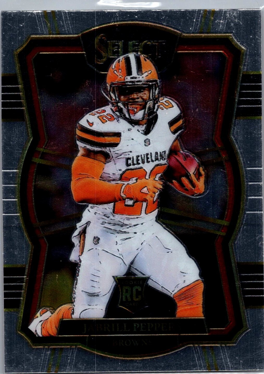 2017 Panini Select - Premier Level JABRILL PEPPERS #165 Silver Prizm (RC)