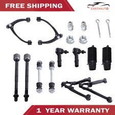 Front Upper Lower Control Arms Fits 07-13 Chevy Silverado GMC Sierra  Escalade