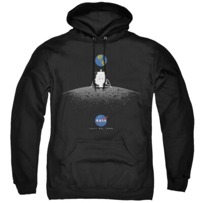 NASA MOON LANDING SIMPLE Licensed Adult Hooded & Crewneck Sweatshirt SM-5XL