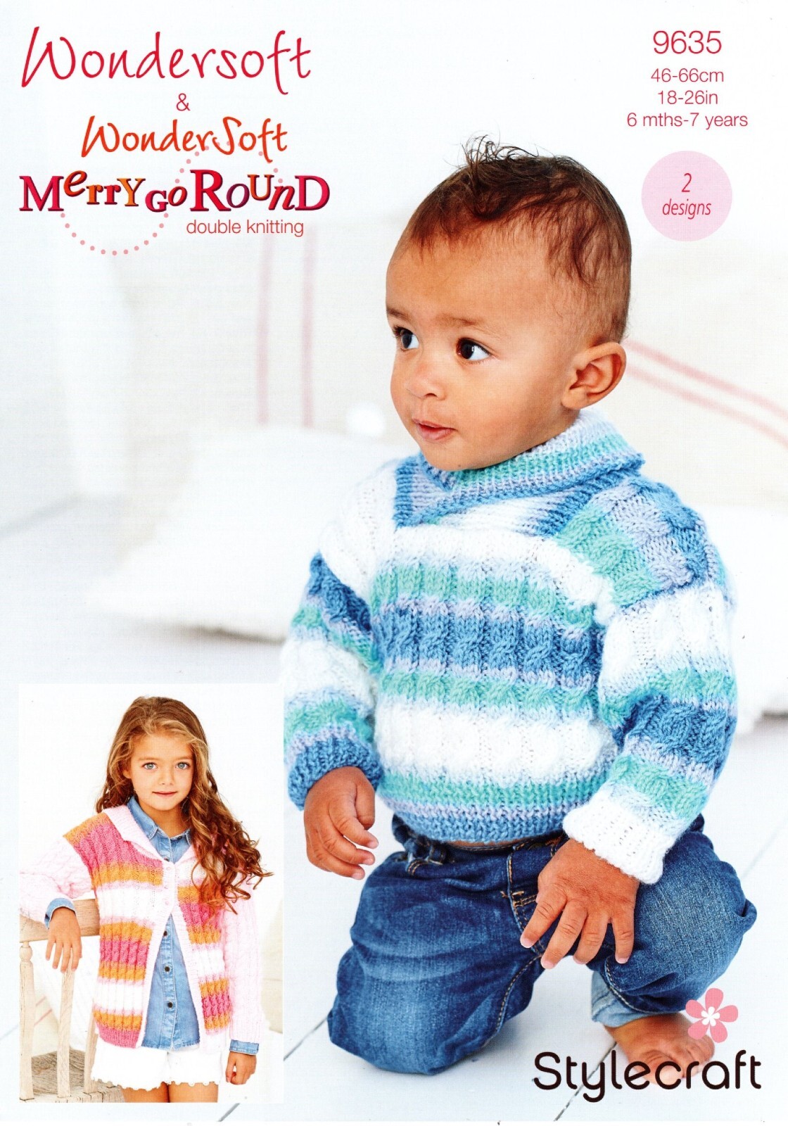 Stylecraft Baby DK Knitting Pattern - 9635  Jacket & Sweater