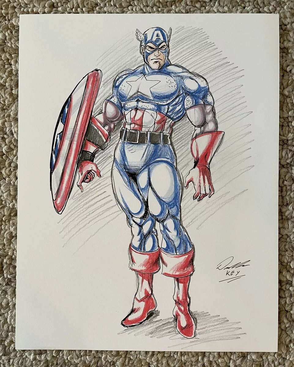 Captain america sale drawing