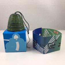 Kotobuki Japanese Wind Chime Nambu Cast Iron Green Temple Bell Made in Japan