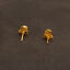 thumbnail 3  - 1.48 Ct Ruby Gemstone 18K Yellow Gold Anniversary Stud Earrings Handmade Jewelry