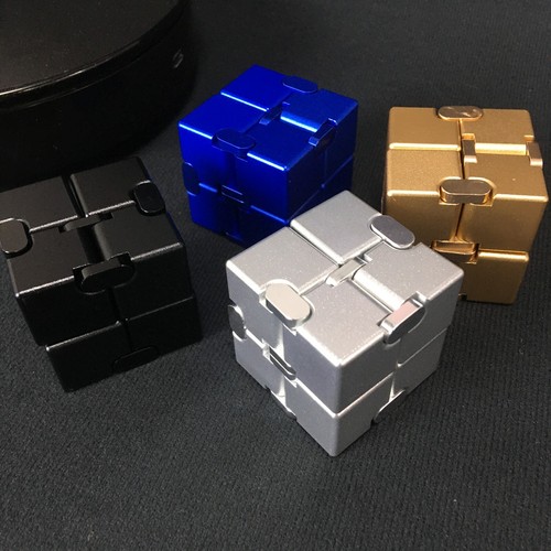 Fidget Slider Metal Infinity Cube Fidget Spinners EDC Desk Toys Adult Gifts - Picture 13 of 30