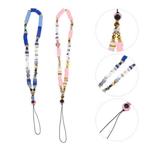 2pcs Cellphone Lanyard Evil Lanyard Phone Decoration Lanyard - 第 8/12 張圖片