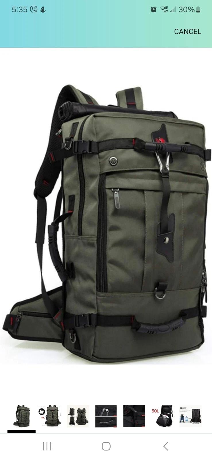 Backpack, male backpack, outdoor travel sports backpack, oversized...