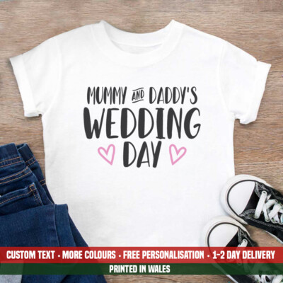 T-Shirt Kinder Mama und Papa Hochzeitstag süß Verlobung verheiratet Mama Papa Geschenk